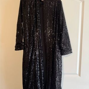 BB Dakota Sparkling Black Sequin duster